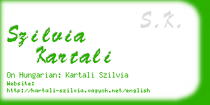 szilvia kartali business card